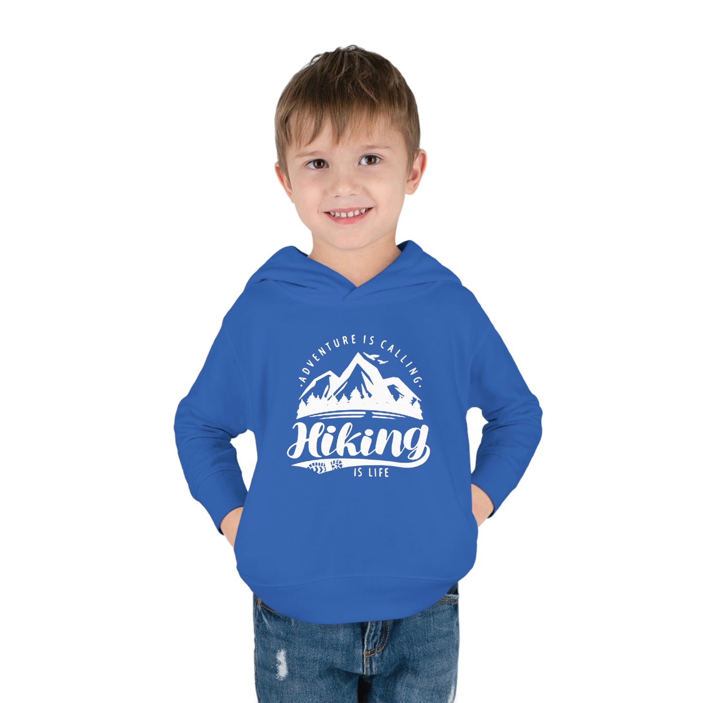 Hiking Is Life WHT - Toddler Pullover Hoodie